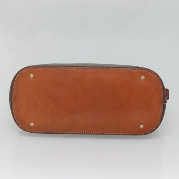 CELINE Macadam Canvas Hand Bag PVC Leather 2way Brown Gold - Picture 10 of 15